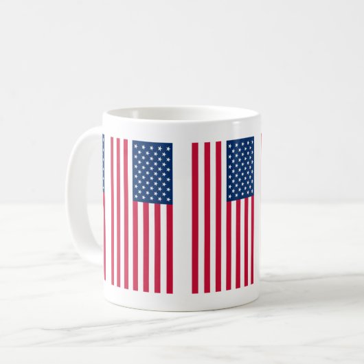 USA Flag Mok Patriottische Amerikaanse Vlaggen Cad (Voorkant links)