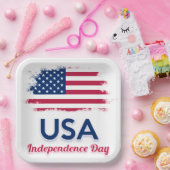 USA Flag Napkins Papieren Bordje (Feest)
