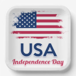 USA Flag Napkins Papieren Bordje