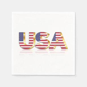 USA Flag Napkins Servet