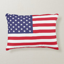 USA Flag Patriotic American Red White Blue Accent Kussen