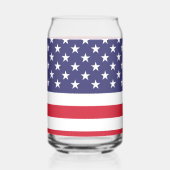 USA Flag Patriotic American Red White Blue Blikvorm Glas (Voorkant)