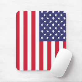 USA Flag Patriotic American Red White Blue Muismat