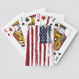 USA Flag Patriotic American Red White Blue Pokerkaarten