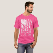 USA Flag Patriotic Drumsticks Percussion D T-shirt (Voorkant volledig)