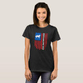 USA flag Patriotic Newfoundland Mom T-shirt (Voorkant volledig)