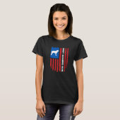 USA flag Patriotic Saint Bernard Mom T-shirt (Voorkant volledig)