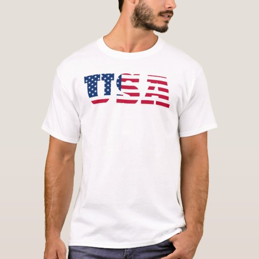 USA Flag  Patriotic T-shirt (Voorkant)