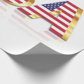 USA Flag Patriotic Wrapping Paper Cadeaupapier (Hoek)