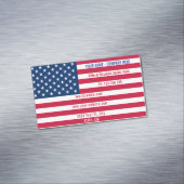 USA Flag - Patriottisch - Gepersonaliseerde profes Magnetisch Visitekaartje (Voorbeeld)