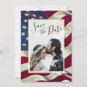 USA Flag Patriottische Christelijke Bijbel Foto Br Save The Date (Voorkant)
