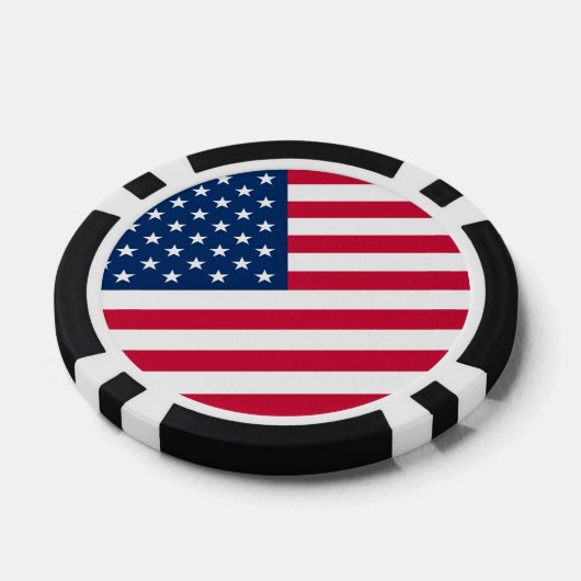 USA Flag Poker Chips (Enkel)
