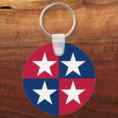 USA Flag Pop Art Stars Sleutelhanger (Voorkant)