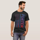 USA Flag Porter T-shirt (Voorkant volledig)