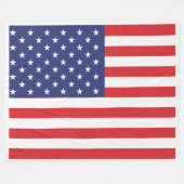 USA Flag Print Patriottische Fleece Deken (Voorkant (Horizontaal))