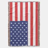 USA Flag Print Patriottische Gooi Deken (Voorkant Verticaal)