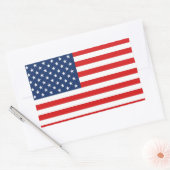 USA FLAG RECHTHOEKIGE STICKER (Envelop)