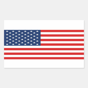 USA FLAG RECHTHOEKIGE STICKER