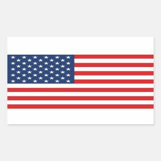 USA FLAG RECHTHOEKIGE STICKER