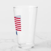 USA Flag Red White Blue United States Patriotic Glas (Links)
