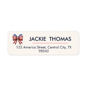 USA Flag Retour Adreslabels Etiket