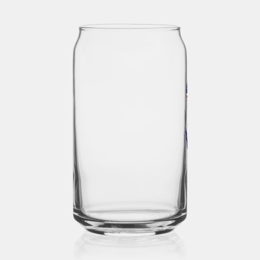 USA Flag Roos Rood Gepersonaliseerd Blikvorm Glas (Rechts)