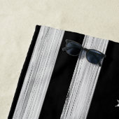 USA flag Rustic Wood Black White Patriotic America Strandlaken (In situ)