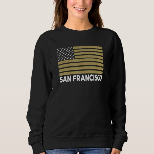 USA Flag San Francisco Dark Red & Maroon San Franc Trui (Voorkant)