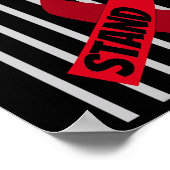 USA Flag SCD Anemie Bourgogne Ribbon Sikkelcel An Poster (Hoek)