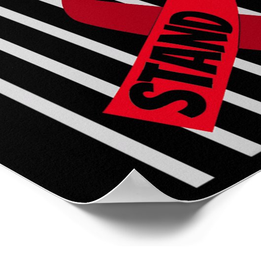 USA Flag SCD Anemie Bourgogne Ribbon Sikkelcel An Poster (Hoek)