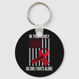 USA Flag SCD Anemie Bourgogne Ribbon Sikkelcel An Sleutelhanger