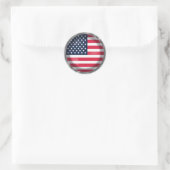 USA Flag Seal, Amerikaanse vlaggenkunst Ronde Sticker (Tas)