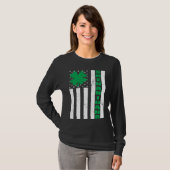 USA Flag Shenanigans Saint Patricks Day Shamrock T-shirt (Voorkant volledig)