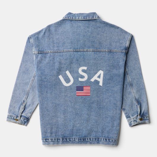 USA Flag Shirt, 4 juli Denim Jacket (Achterkant)