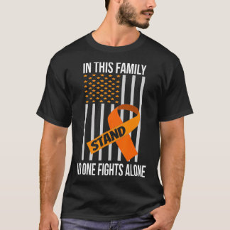 USA Flag Sinaasappel Lint Nierkanker Awareness Fa T-shirt