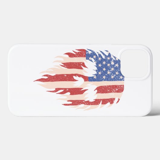 USA Flag Skull Beard | Distressed Patriotic Design Case-Mate iPhone Case (Achterkant (horizontaal))
