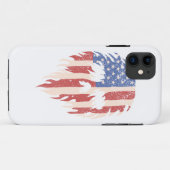 USA Flag Skull Beard | Distressed Patriotic Design Case-Mate iPhone Case (Achterkant (horizontaal))