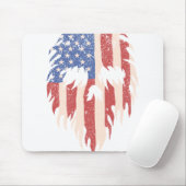 USA Flag Skull Beard | Distressed Patriotic Design Muismat (Met muis)