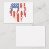 USA Flag Skull Beard | Distressed Patriotic Design Notitiekaartje (Voorkant / Achterkant)