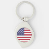 USA Flag Sleutelhanger – Amerikaans Pride cadeau (Voorkant)