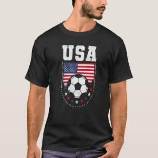 Usa Flag Soccer Fan T-shirt