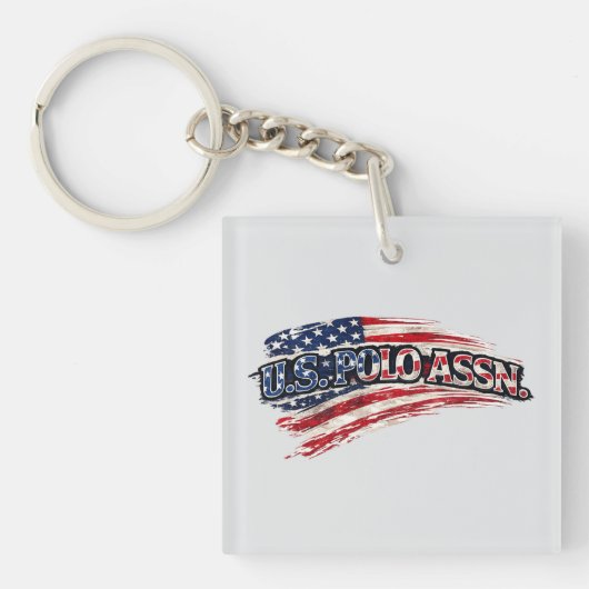 USA Flag Square Keychain (voorkant)