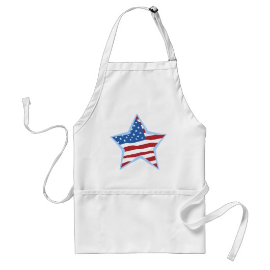 USA Flag Star Chef's schort (Voorkant)