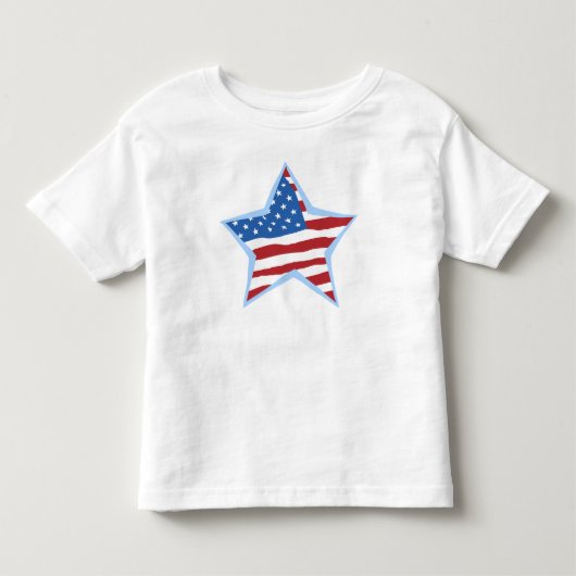 USA Flag Star T-shirts voor baby's en peuters (Voorkant)