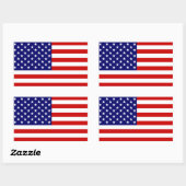 USA Flag stkt Rechthoekige Sticker (Vel)