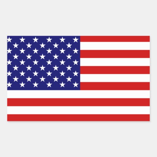 USA Flag stkt Rechthoekige Sticker (Voorkant)