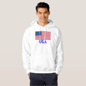USA Flag Sweatshirt Hoodie (Voorkant volledig)