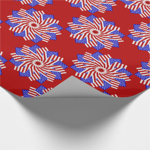 USA Flag Teabag Folding s11R-GIFT WRAPPING PAPER Cadeaupapier