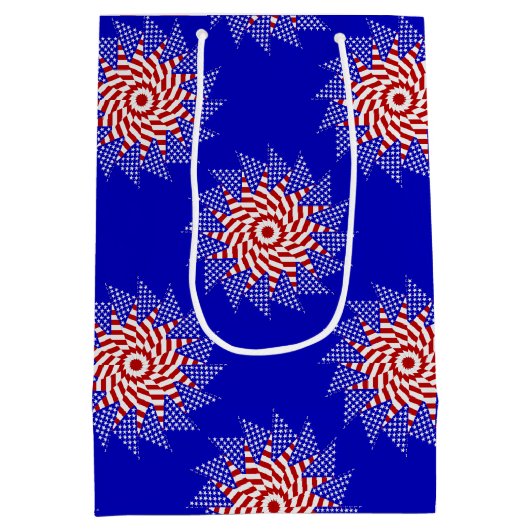 USA Flag-Teabag Folding S12b-GIFT BAG M Medium Cadeauzakje (Achterkant)
