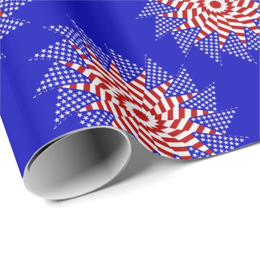 USA Flag Teabag Folding s12B-GIFT WRAPPING PAPER Cadeaupapier (Rol Hoek)